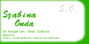 szabina onda business card